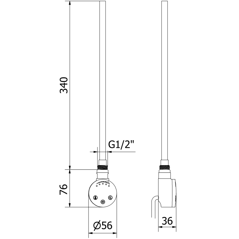 Mexen FA-O electric heater 300 W, white - W951-0300-20