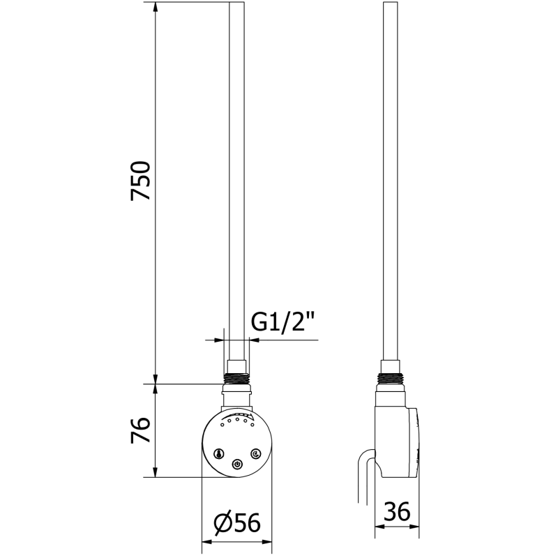 Mexen FA-O 900 W Electric Heater, Black - W951-0900-70