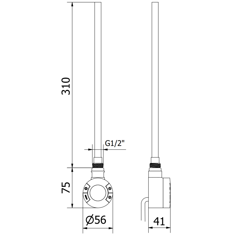 Mexen FA-S Electric Heater with Wi-Fi, 300 W, Black - W954-0300-70