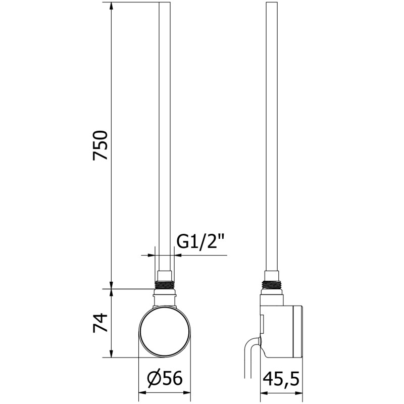 Mexen FA-D22 900 W Electric Heating Element, Black - W955-0900-70