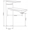 Mexen Zero washbasin faucet, chrome - 71100-00