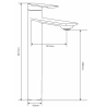 Mexen Zero tall white basin faucet - 71110-20