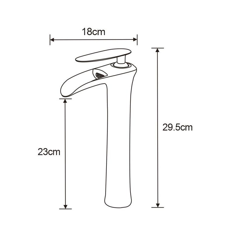 Mexen Lyra high washbasin faucet, gold - 745310-50