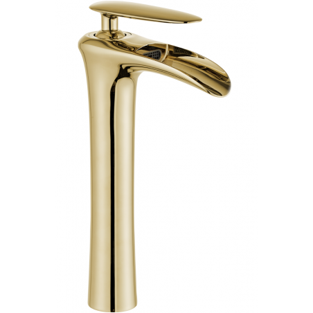Mexen Lyra tall sink tap, gold - 745310-50