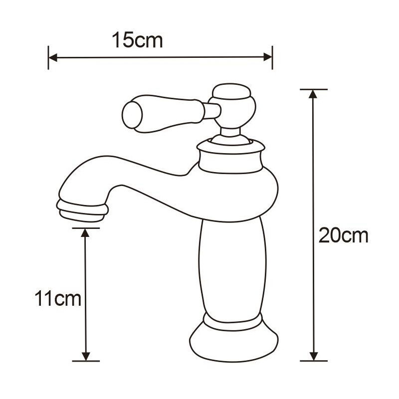 Mexen Draco washbasin tap, gold - 745400-50