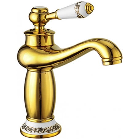 Mexen Draco washbasin tap, gold - 745400-50