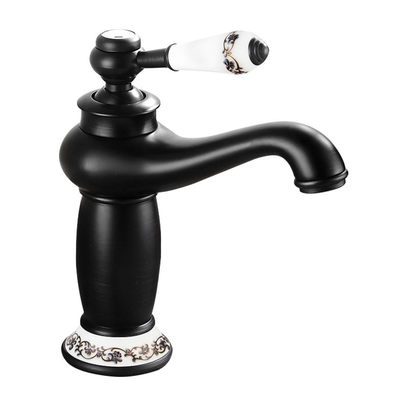 Mexen Draco washbasin faucet, black - 745400-70