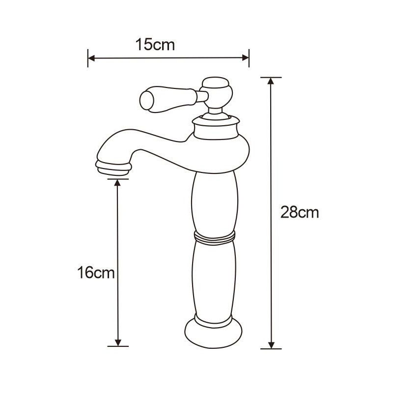 Mexen Draco high washbasin tap, gold - 745410-50