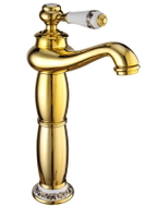 Mexen Draco high washbasin faucet, gold - 745410-50