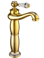 Mexen Draco high washbasin mixer tap, Gold - 745410-50