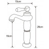 Mexen Draco high black bathroom faucet - 745410-70