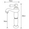 Mexen Draco high washbasin mixer tap, Black - 745410-70