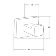 Mexen Asis towel hook, black - 7017635-70