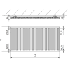 Mexen C11 600 x 900 mm panel radiator, side connection, 840 W, white - W411-060-090-00