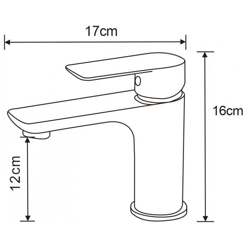 Mexen Alfa washbasin faucet, black/chrome - 745700-71