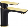 Mexen Alfa washbasin faucet, black/gold - 745700-75