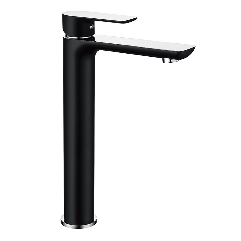 Mexen Alfa high washbasin faucet, black/chrome - 745710-71