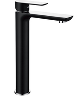 Mexen Alfa high washbasin mixer tap, Black/Chrome - 745710-71
