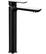 Mexen Alfa high washbasin tap, black/chrome - 745710-71