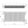 Mexen CV33 panel heater 600 x 500 mm, bottom connection, 1167 W, white - W633-060-050-00