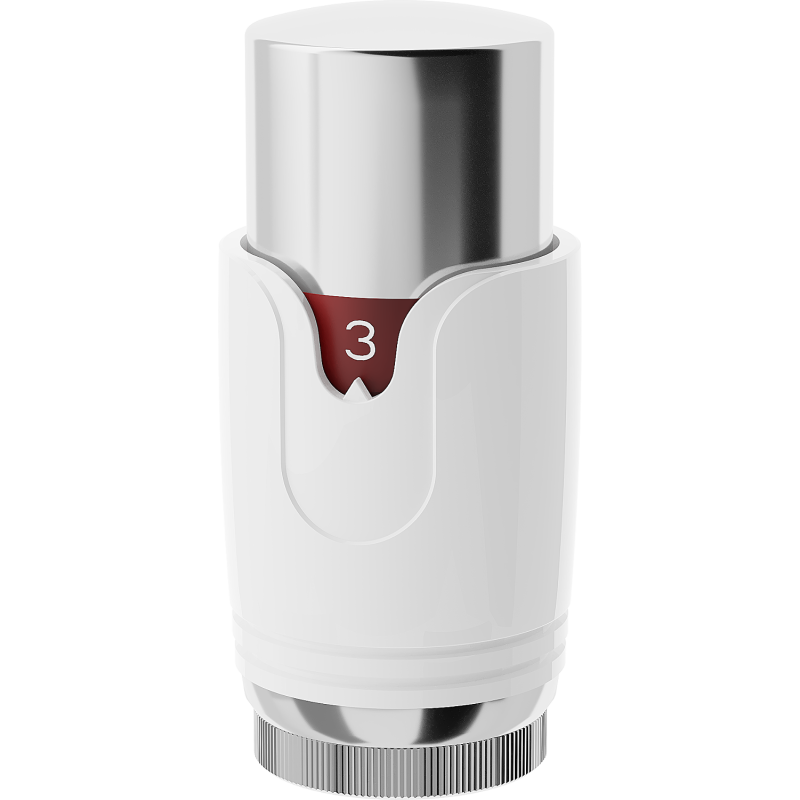 Mexen thermostatic radiator head, white/chrome - W900-000-21