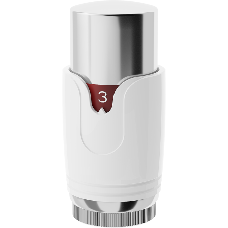Mexen thermostatic radiator head, white/chrome - W900-000-21