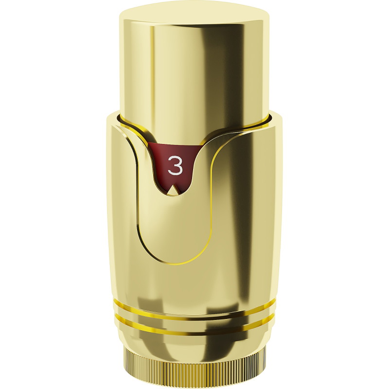 Mexen Uni-H Thermostatic radiator head, gold - W900-000-50
