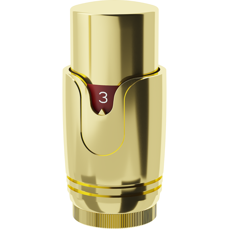 Mexen Uni-Term thermostatic radiator valve head, gold - W900-000-50