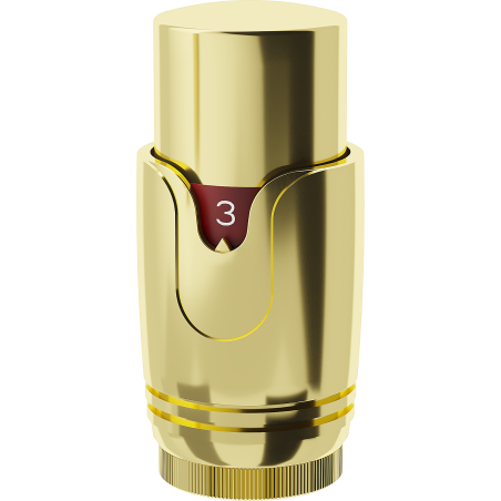 Mexen Uni-H Thermostatic radiator head, gold - W900-000-50