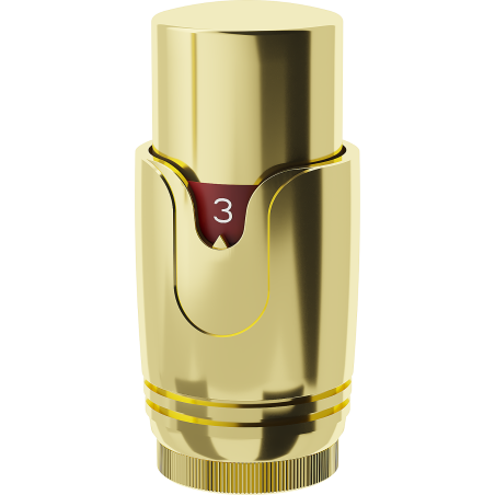 Mexen Uni-Term thermostatic radiator valve head, gold - W900-000-50