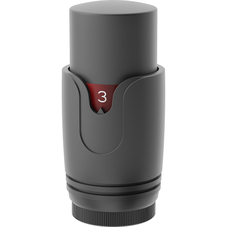 Mexen Uni-Term thermostatic radiator valve head, anthracite - W900-000-66