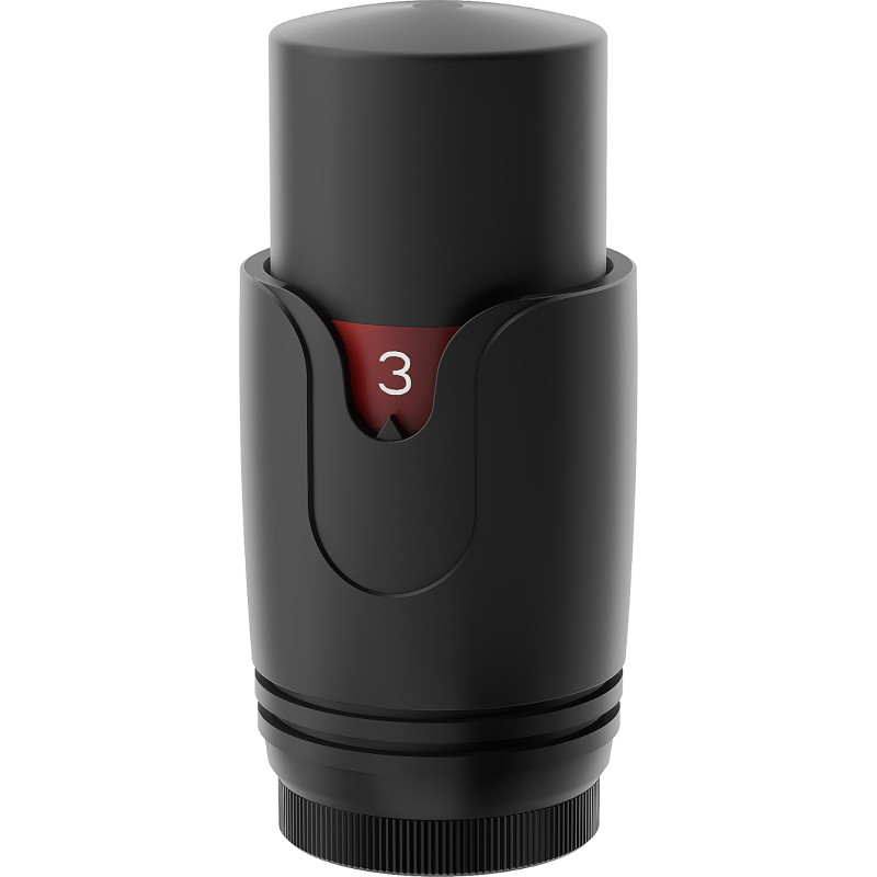 Mexen Uni-H thermostatic radiator head, black - W900-000-70