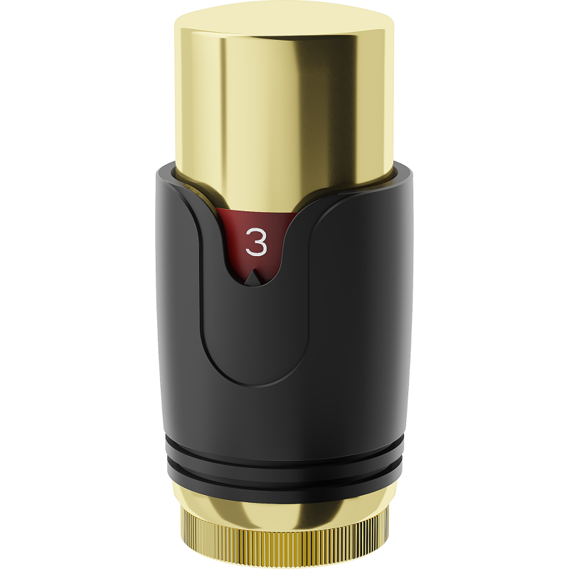 Mexen Thermostatic Radiator Head, Black/Gold - W900-000-75