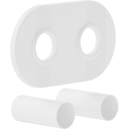 Mexen R double masking set for radiator, white - W905-000-20