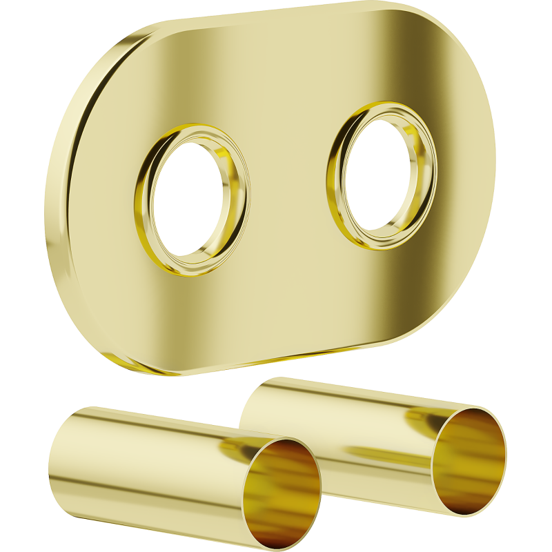 Mexen R double masking set for radiator, gold - W905-000-50