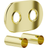 Mexen 2R double radiator escutcheon cover set, gold - W905-000-50