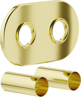 Mexen 2R double radiator escutcheon cover set, gold - W905-000-50
