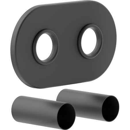 Mexen 2R double radiator pipe cover set, anthracite - W905-000-66