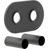 Mexen 2R double radiator pipe cover set, anthracite - W905-000-66