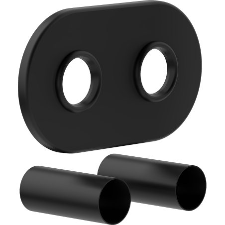 Mexen R dual radiator concealment set, black - W905-000-70
