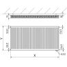Mexen CV21 plate radiator 900 x 1100 mm, bottom connection, 1954 W, white - W621-090-110-00