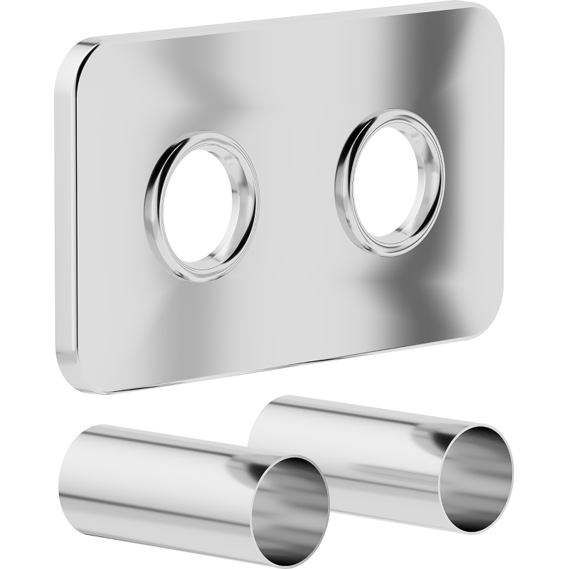 Mexen S double concealing set for radiator, chrome - W910-000-01