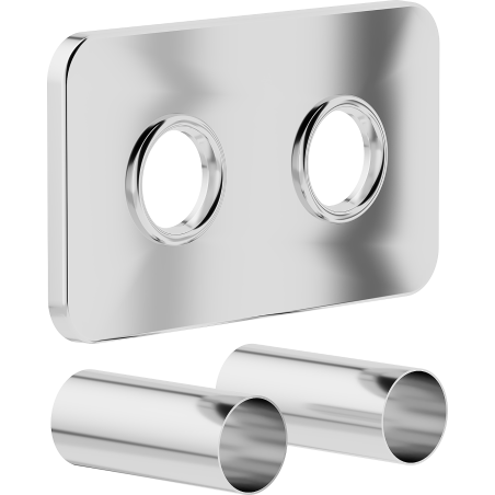 Mexen S double concealing set for radiator, chrome - W910-000-01
