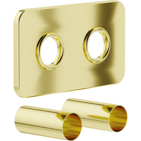 Mexen S twin concealing set for radiator, gold - W910-000-50