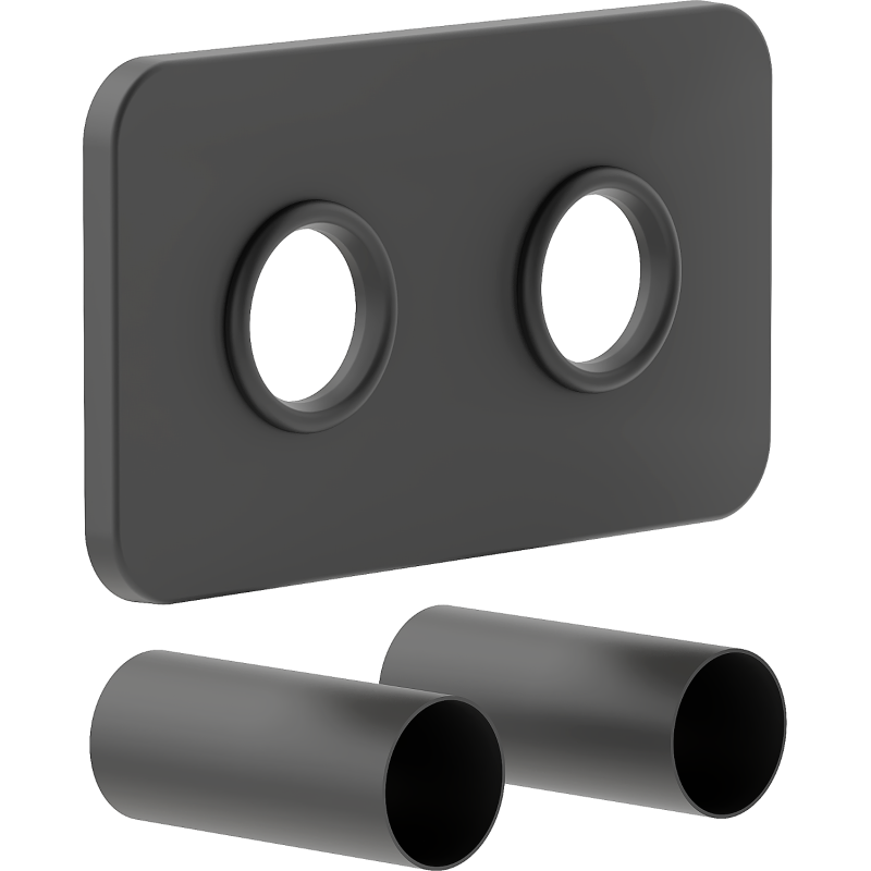 Mexen Uni-Term Double Concealment Set for Radiator, Anthracite - W910-000-66