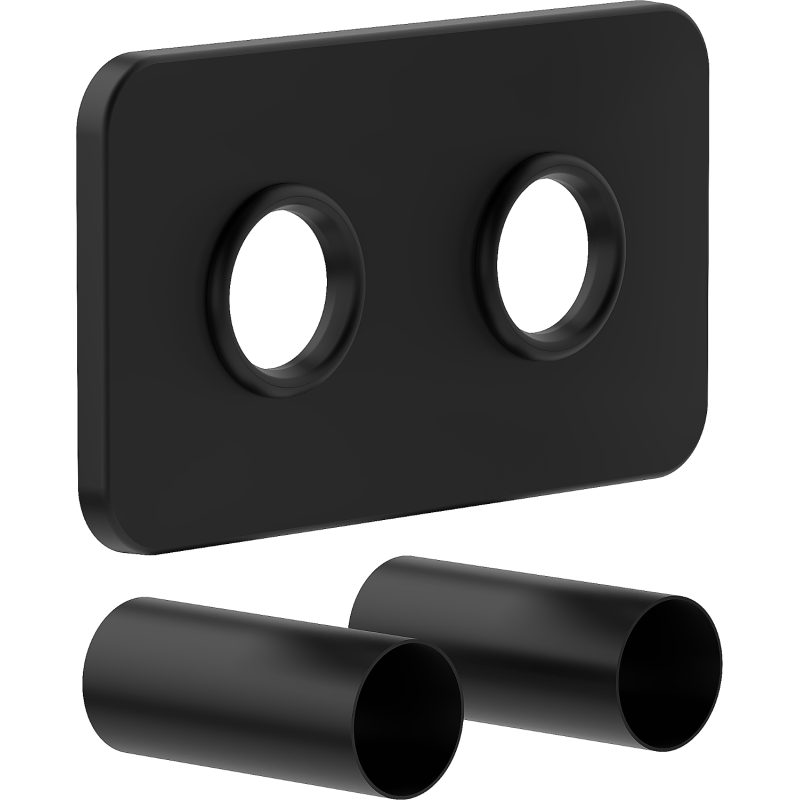 Mexen Uni-Term Double Concealing Set for Radiator, Black - W910-000-70