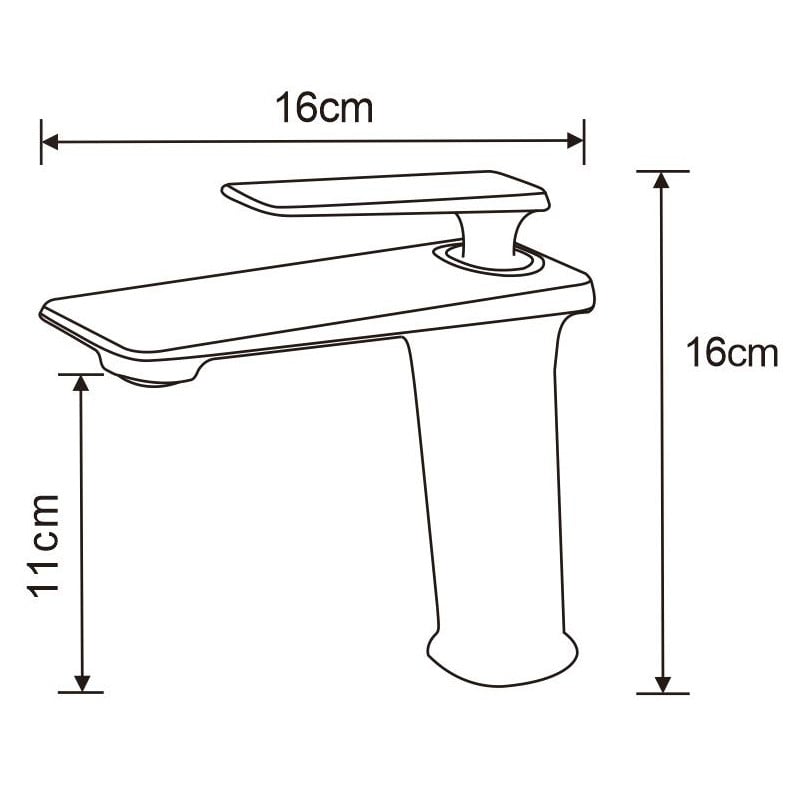 Mexen Purus washbasin faucet, black/gold - 745800-75