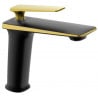 Mexen Purus washbasin mixer tap, Black/Gold - 745800-75