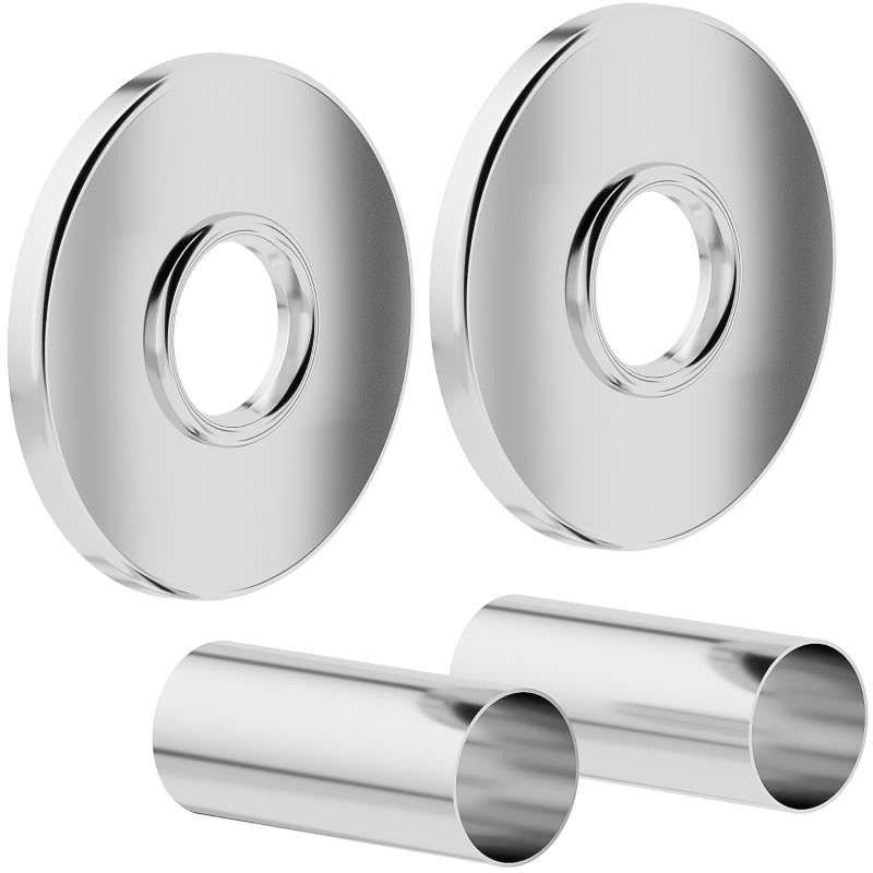 Mexen 1R single radiator escutcheon set, chrome - W904-000-01
