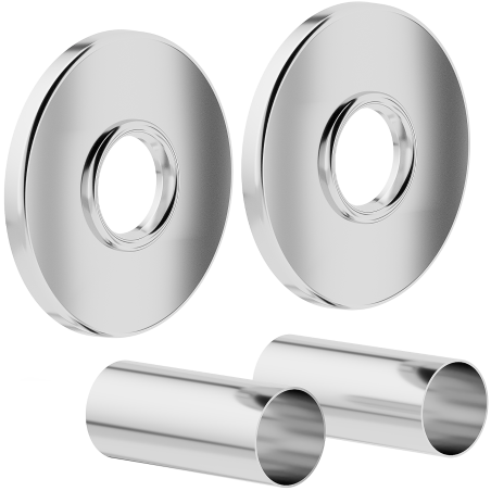 Mexen 1R single radiator escutcheon set, chrome - W904-000-01